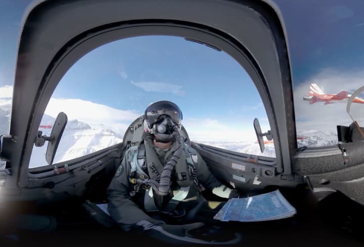 Swiss: 360° Flug über das Lauberhornrennen
